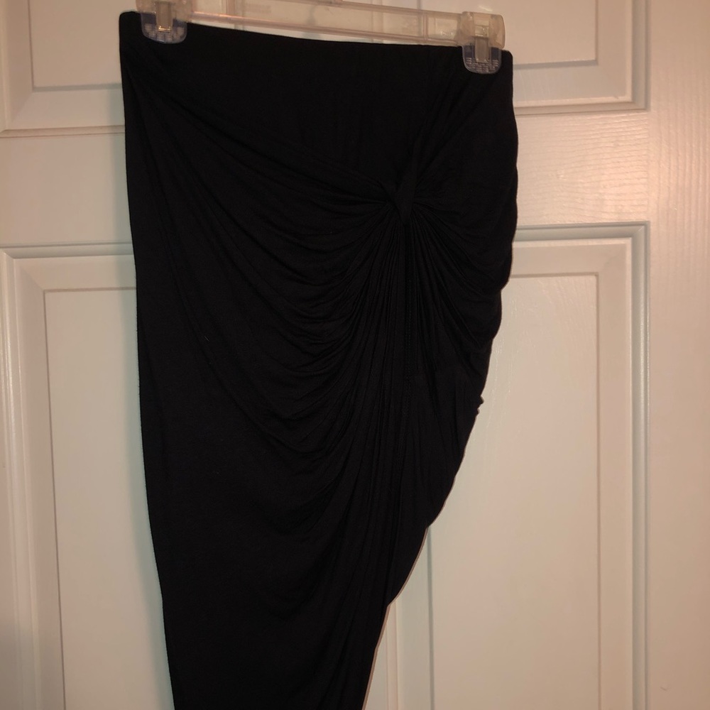 Black Asymmetrical cotton skirt